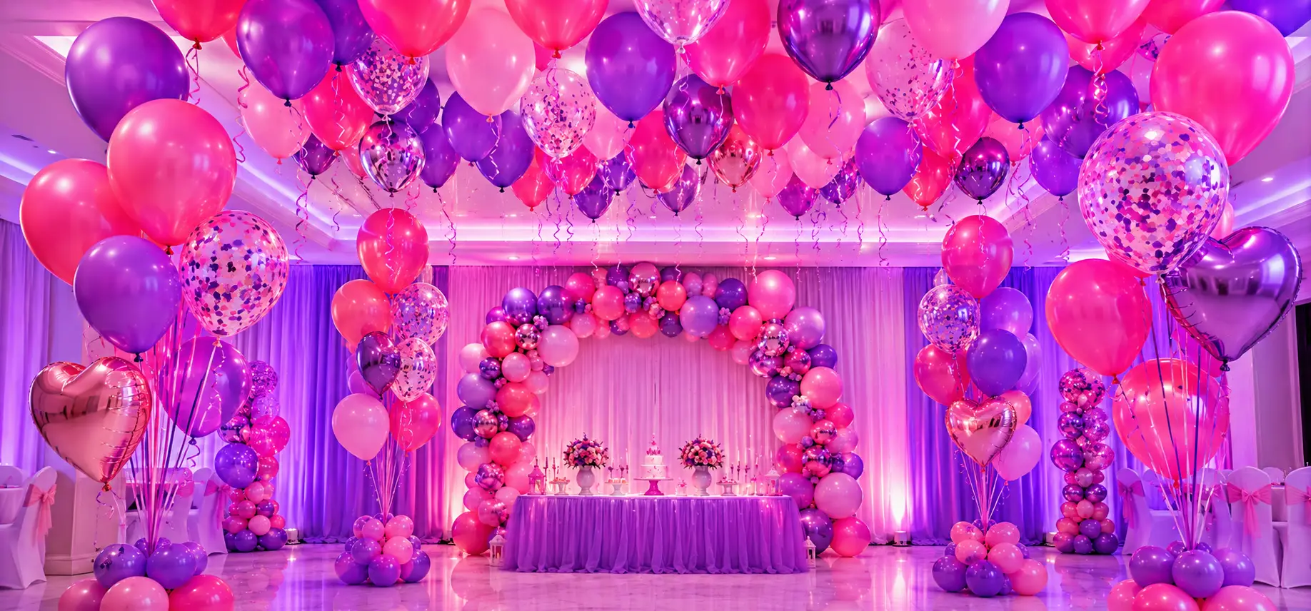 Helium balloon bouquet decoration for events